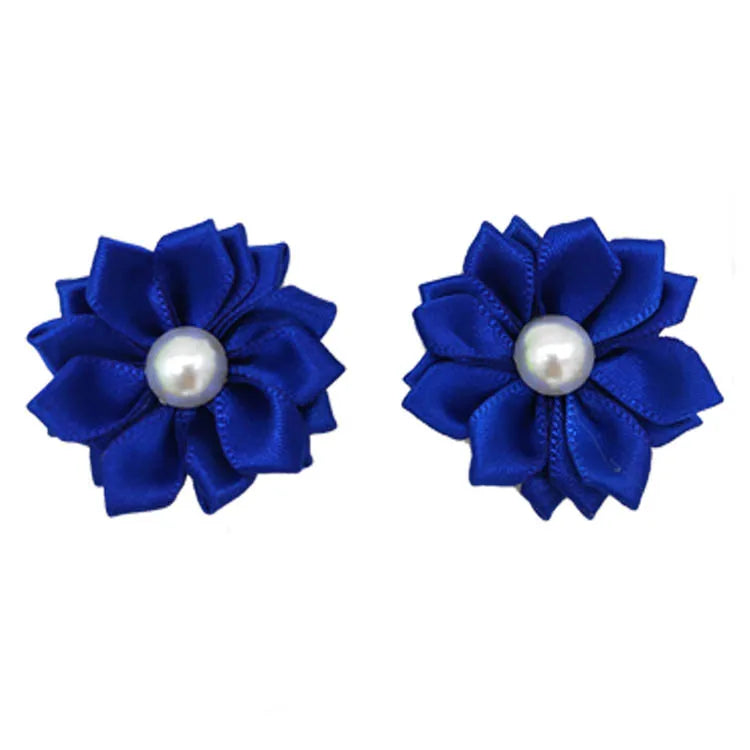 20Pcs Flower Dog Hair Bows Rubber Band Dog Accessories