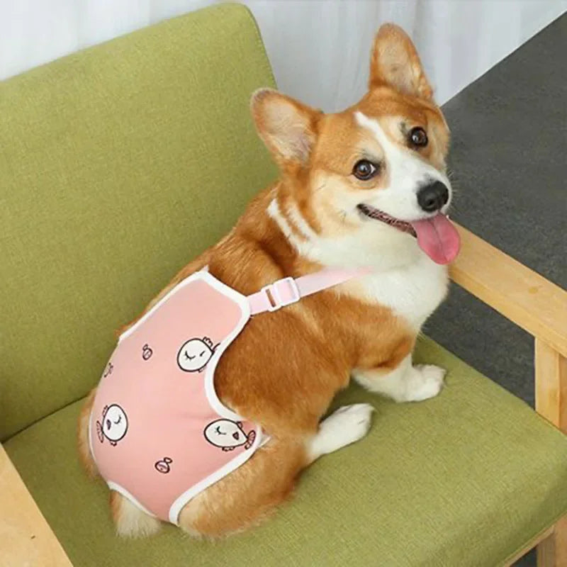 Adjustable Shoulder Strap Pants Washable, Female Dog Underwear Safety