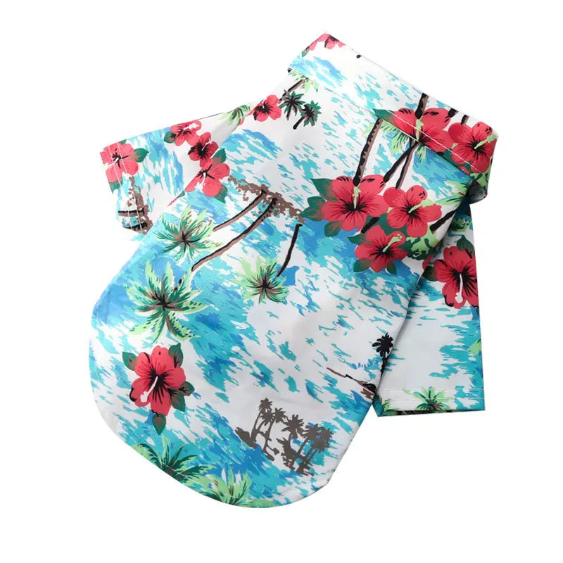 Hawaiian Style Pet Dog Clothes Summer Sand Beach Dog Shirts for Small Medium Dogs Puppy Cat Clothing Pug French Bulldog