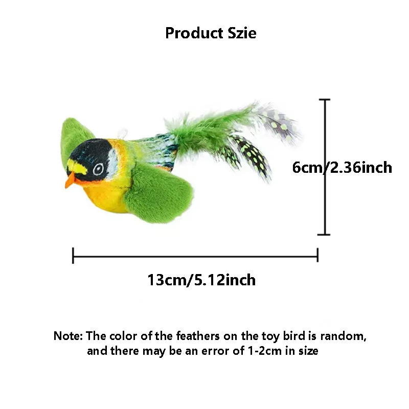 Cat Simulation Bird, Catnip Toys Realistic Bird Sounds