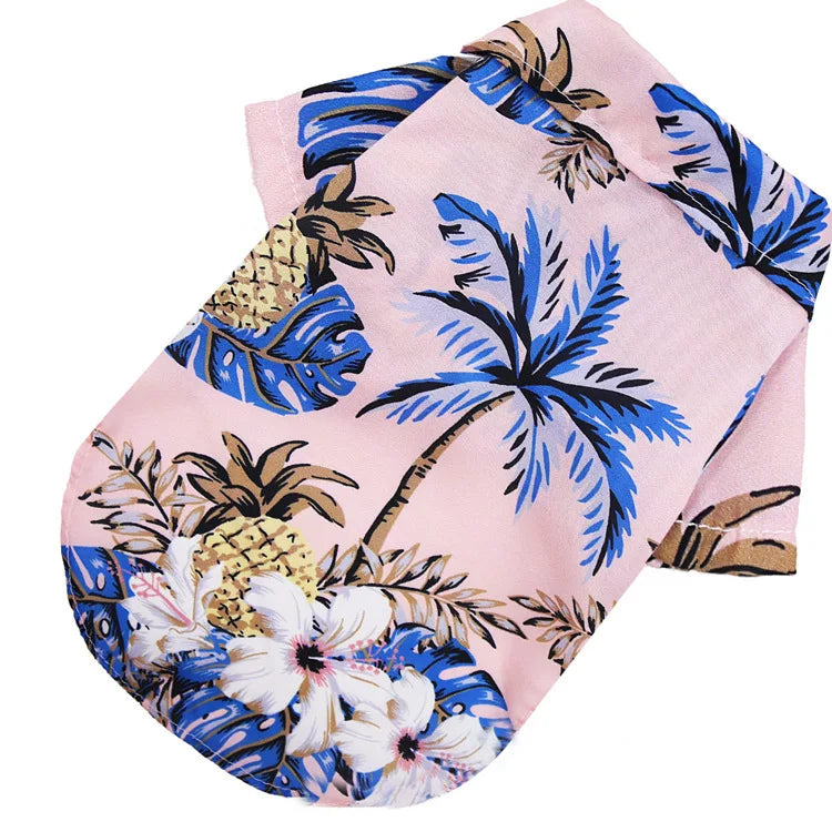 Hawaiian Style Pet Dog Clothes Summer Sand Beach Dog Shirts for Small Medium Dogs Puppy Cat Clothing
