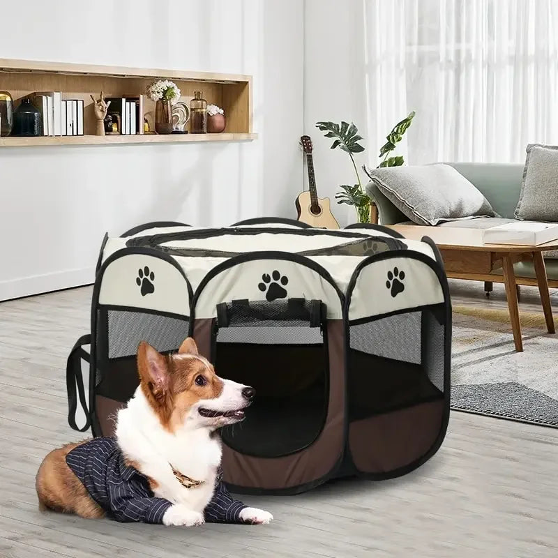 Pet Octagon Portable Foldable Tent or Kennel Fence for Outdoors