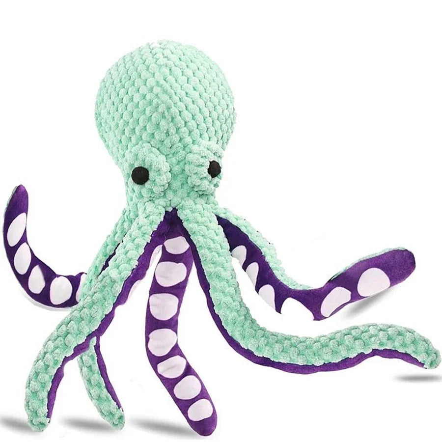Pet plush octopus toy interactive sound for home