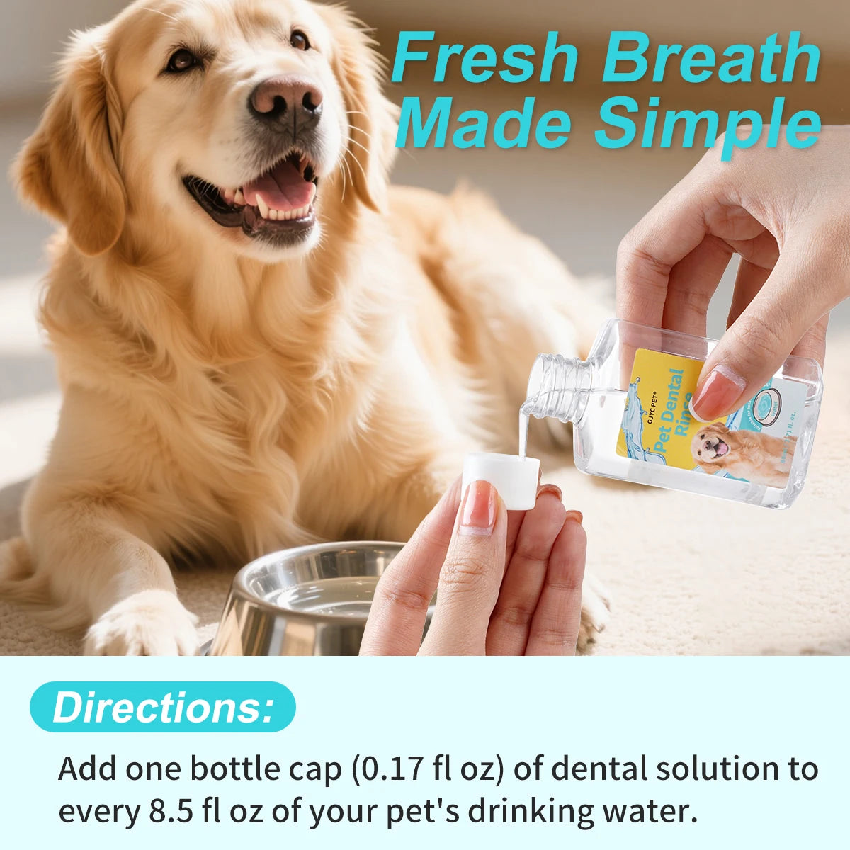 Pet Mouthwash Odor Eliminator Dogs Cats
