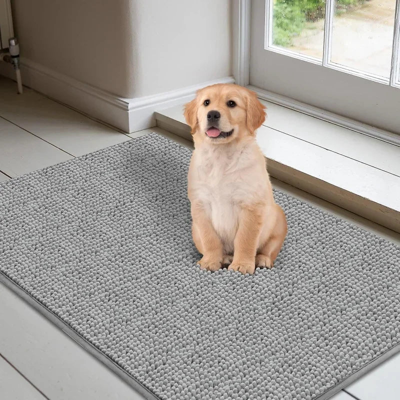 Dog Doormat for Muddy Paws Absorbent Non-slip Washable Mat Anti-slip Quick-drying Microfiber Mud Mat Pet Accessories
