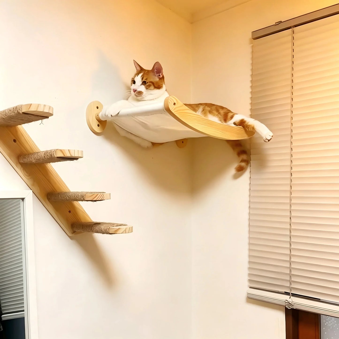 Cat Hammock Stairway, Wall Mounted
