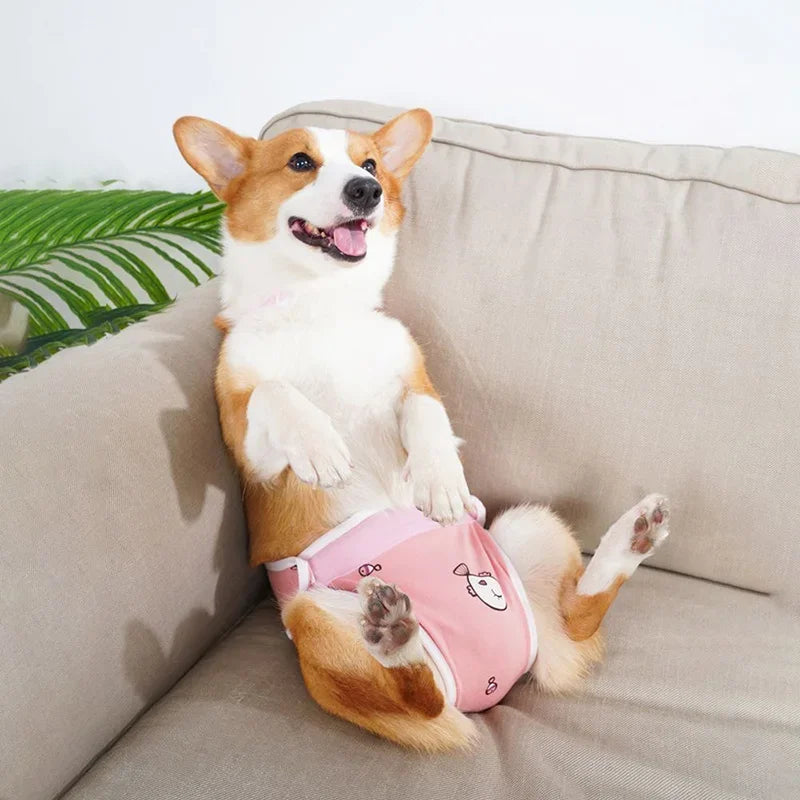 Adjustable Shoulder Strap Pants Washable, Female Dog Underwear Safety
