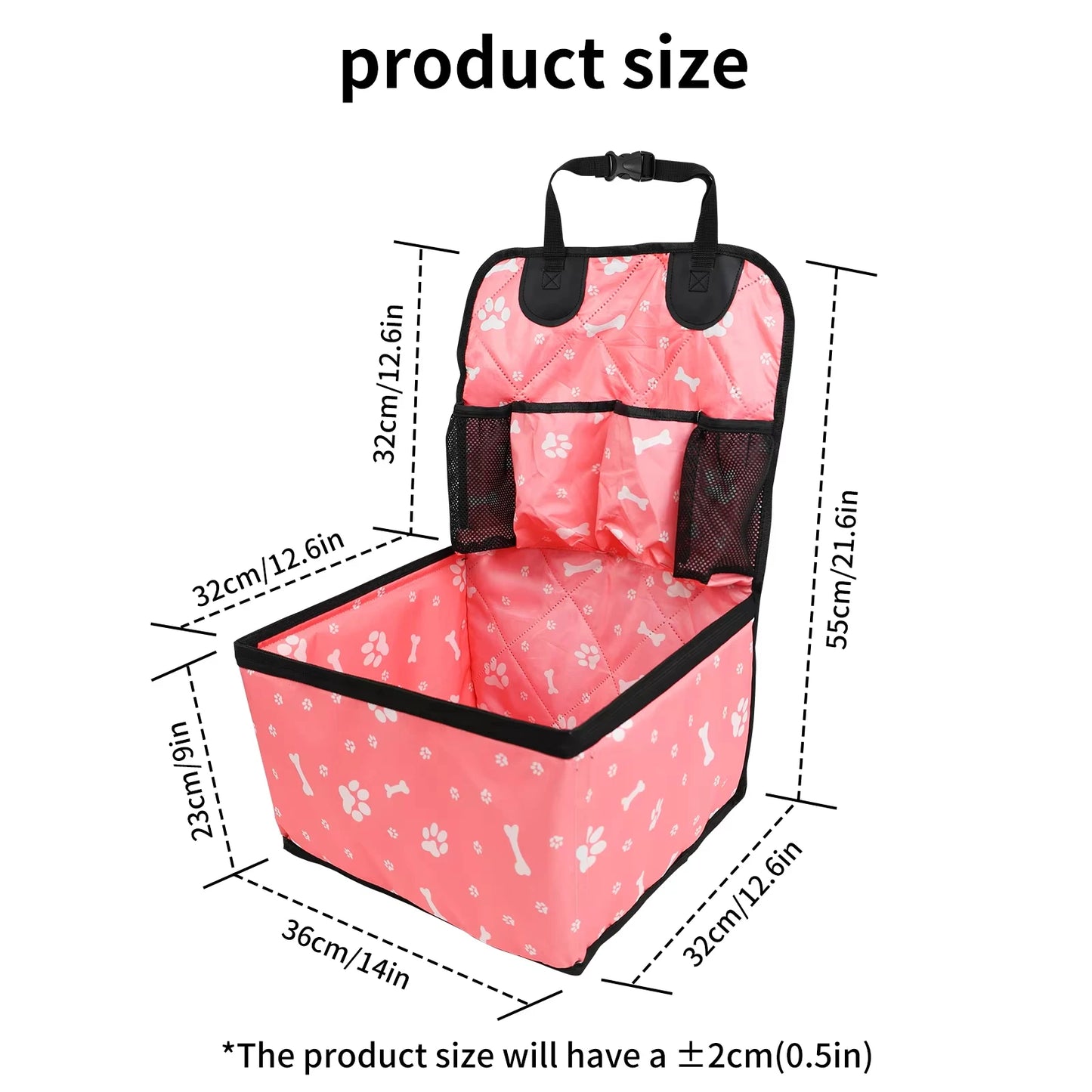 Dog Car Seat with Storage Pocket, Travel Dog Bag Cover Folding Hammock Pet Carriers and Travel Gear for Small Medium Dog Supplies