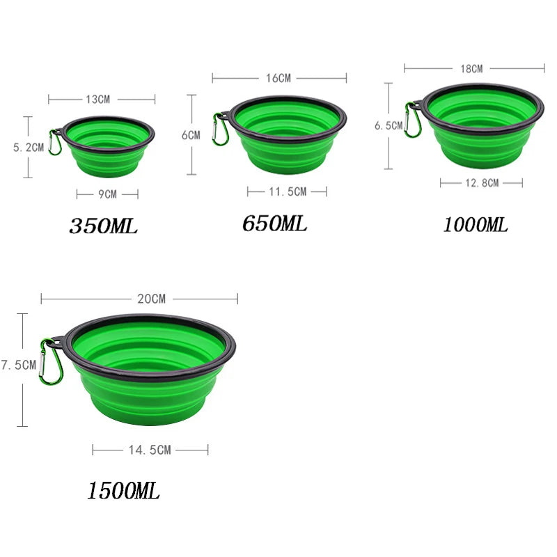 Folding Portable Silicone Travel Bowls
