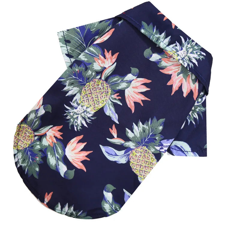 Hawaiian Style Pet Dog Clothes Summer Sand Beach Dog Shirts for Small Medium Dogs Puppy Cat Clothing Pug French Bulldog