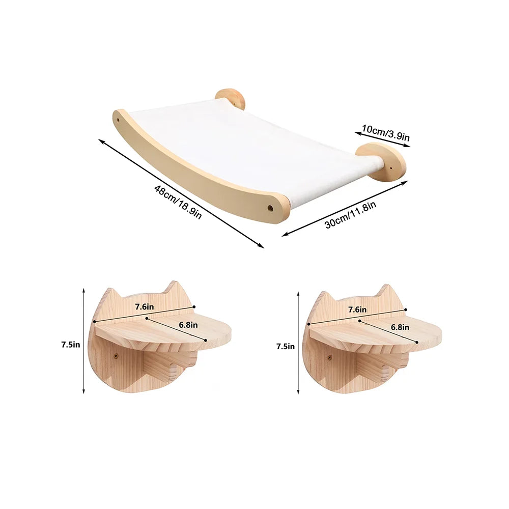 Cat Hammock Stairway, Wall Mounted