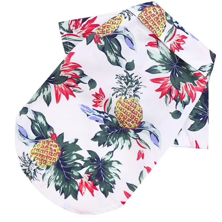 Hawaiian Style Pet Dog Clothes Summer Sand Beach Dog Shirts for Small Medium Dogs Puppy Cat Clothing