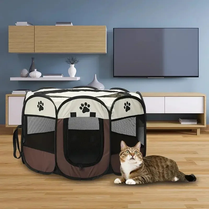 Pet Octagon Portable Foldable Tent or Kennel Fence for Outdoors