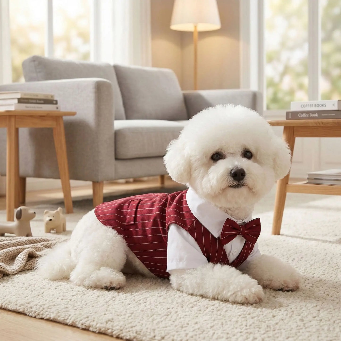 Pet Dog Teddy Small Dog Cat Spring and Summer Dog Clothes Thin Suit Shirt Suit Wedding