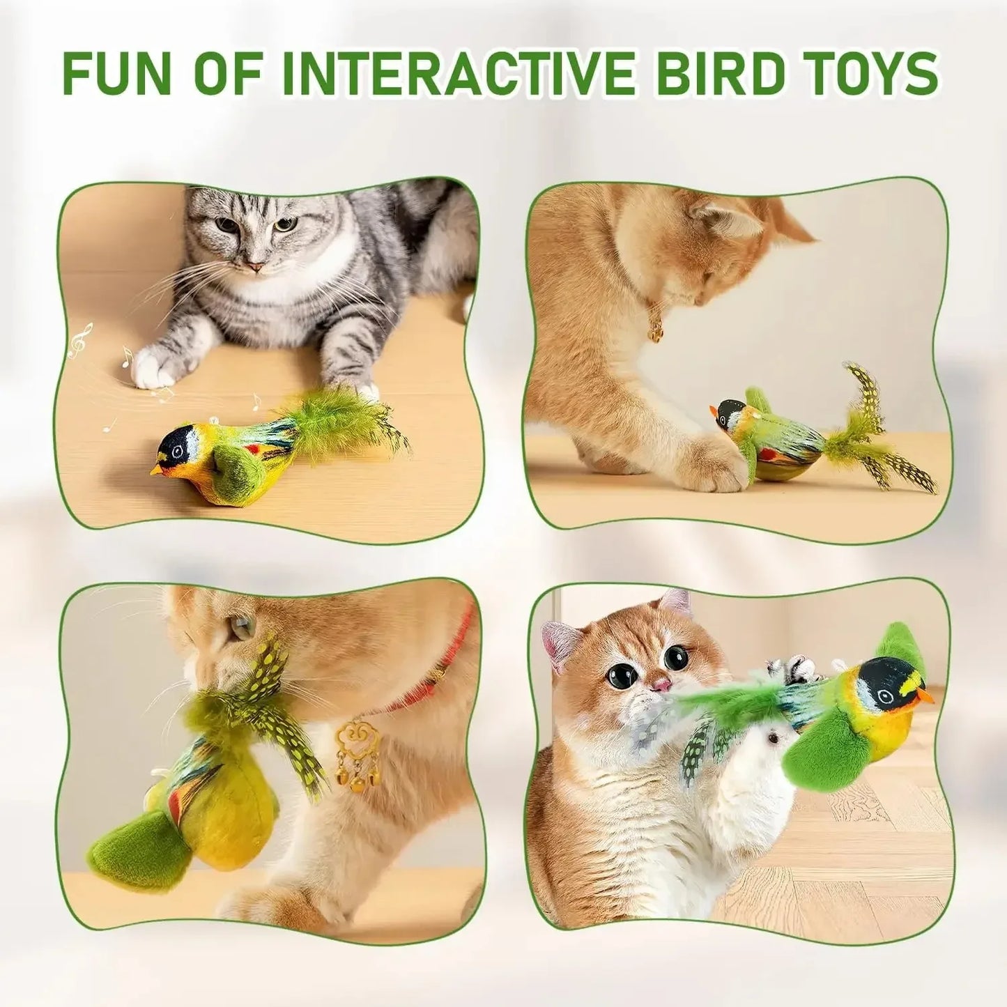Cat Simulation Bird, Catnip Toys Realistic Bird Sounds
