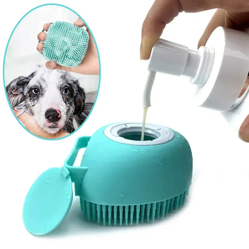 Bathroom Puppy Big Dog Cat Bath Massage Gloves Brush Soft Safety Silicone Pet Accessories for Dogs Cats Tools Products