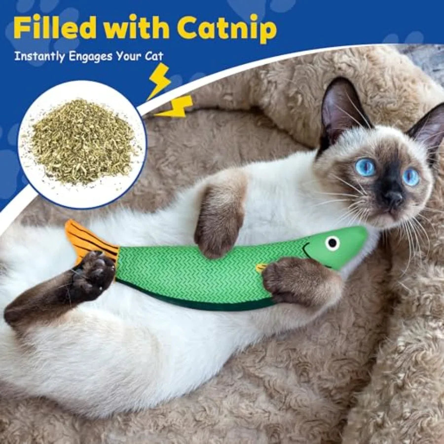 Cat Toys Catnip Toys for Cats Soft and Durable with Rattle Sound Interactive Kitten Toys for Indoor Cats Cat Chew Toy