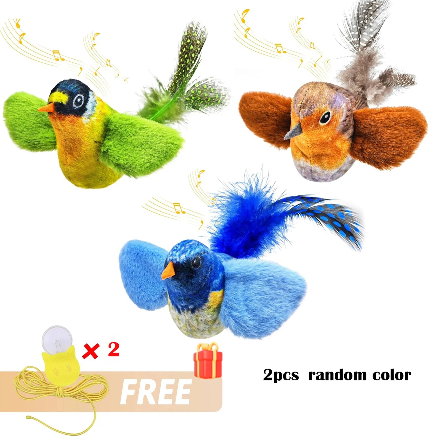 Cat Simulation Bird, Catnip Toys Realistic Bird Sounds