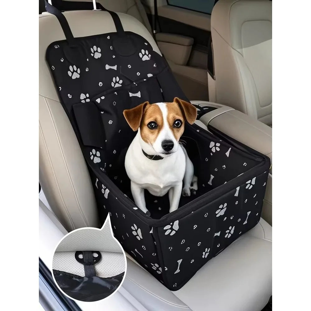Dog Car Seat with Storage Pocket, Travel Dog Bag Cover Folding Hammock Pet Carriers and Travel Gear for Small Medium Dog Supplies