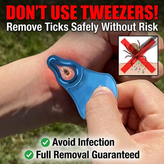 Tick Remover Tool for Dogs Cats & Humans Safe Flea Removal Hook Portable Easy No Pain