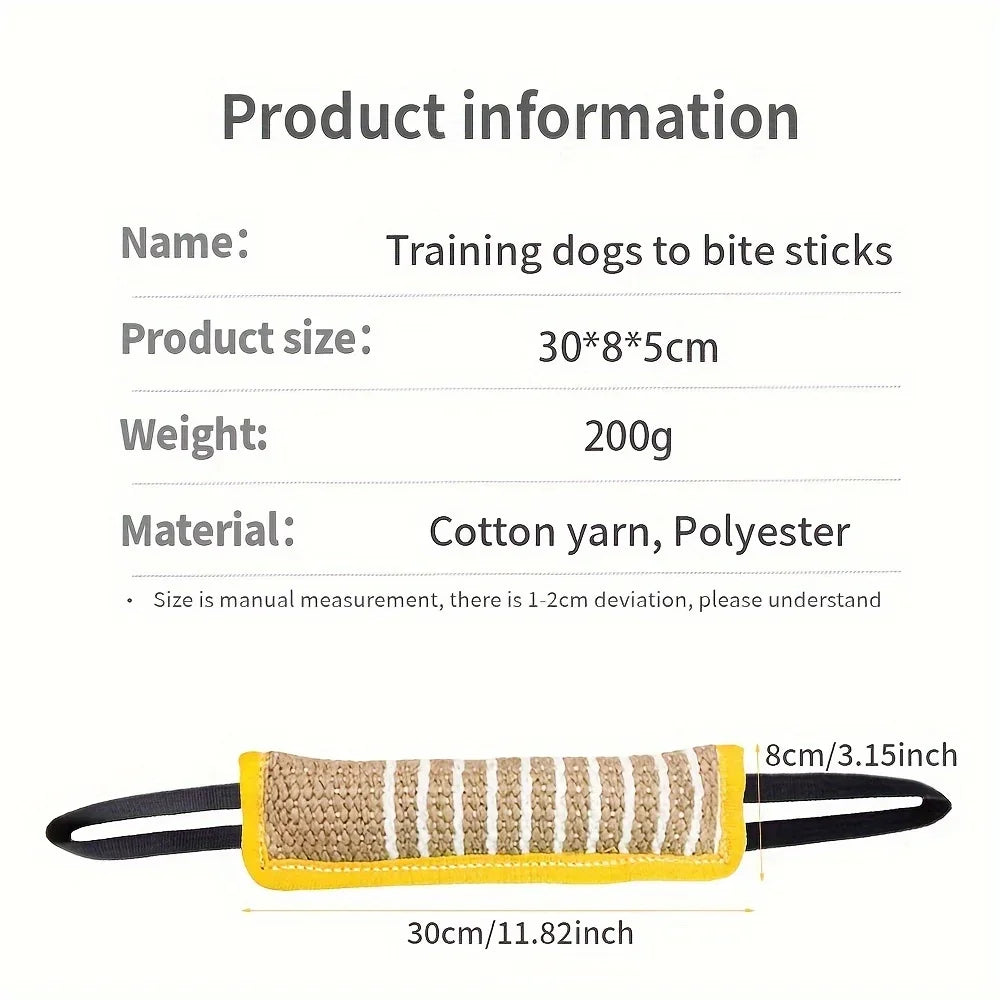 1pc Durable Jute Dog Chew Toy - Bite-Resistant Teething Stick