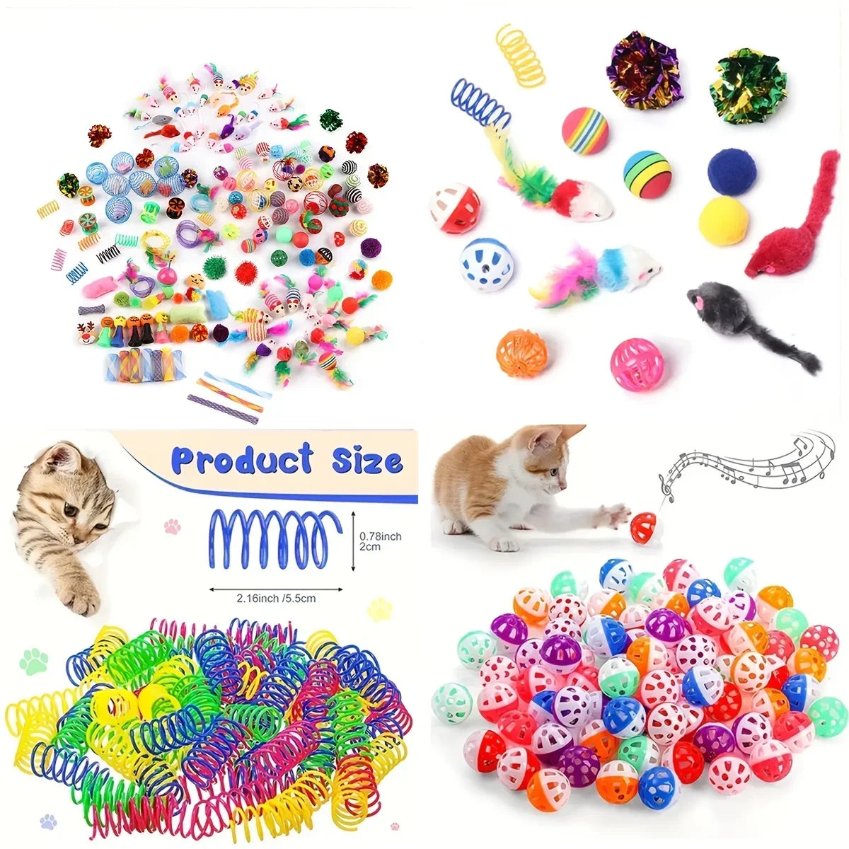 56pcs/28pcs/14pcs Cat Mixed Toy Pack.
