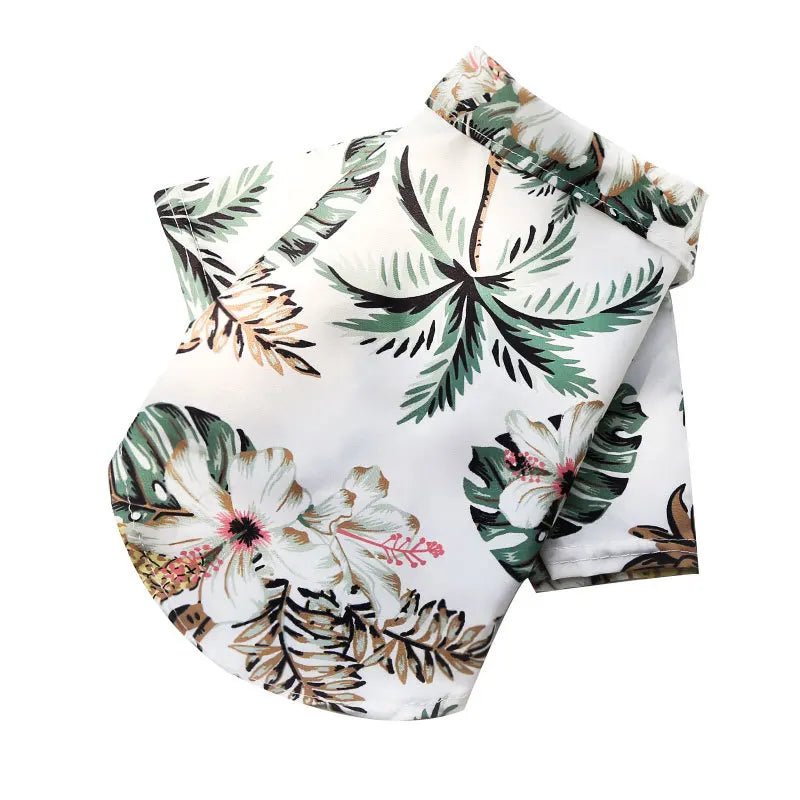 Hawaiian Style Pet Dog Clothes Summer Sand Beach Dog Shirts for Small Medium Dogs Puppy Cat Clothing Pug French Bulldog
