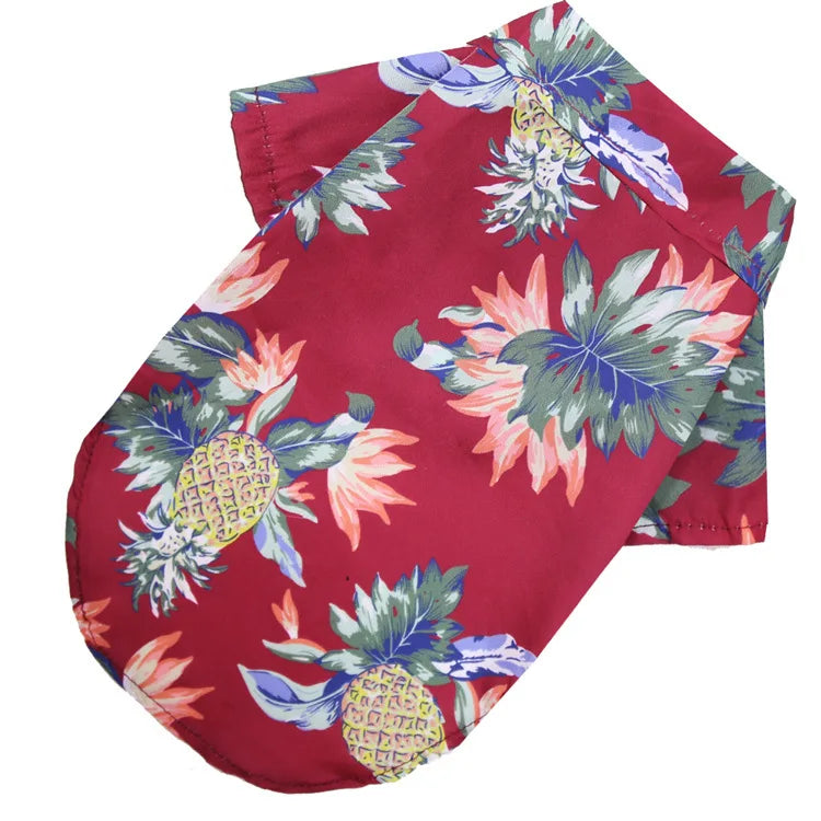 Hawaiian Style Pet Dog Clothes Summer Sand Beach Dog Shirts for Small Medium Dogs Puppy Cat Clothing Pug French Bulldog