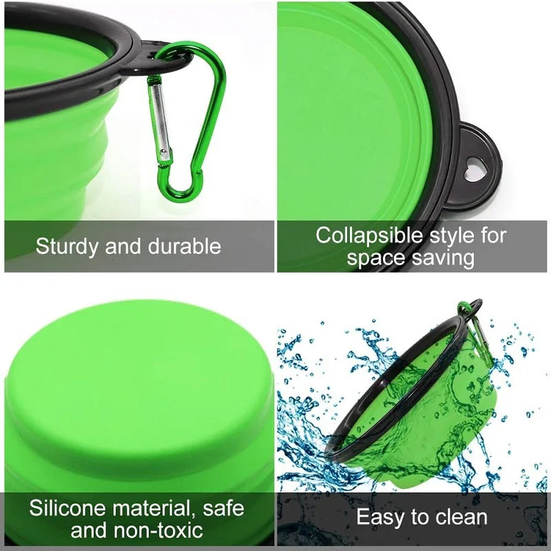 Folding Portable Silicone Travel Bowls