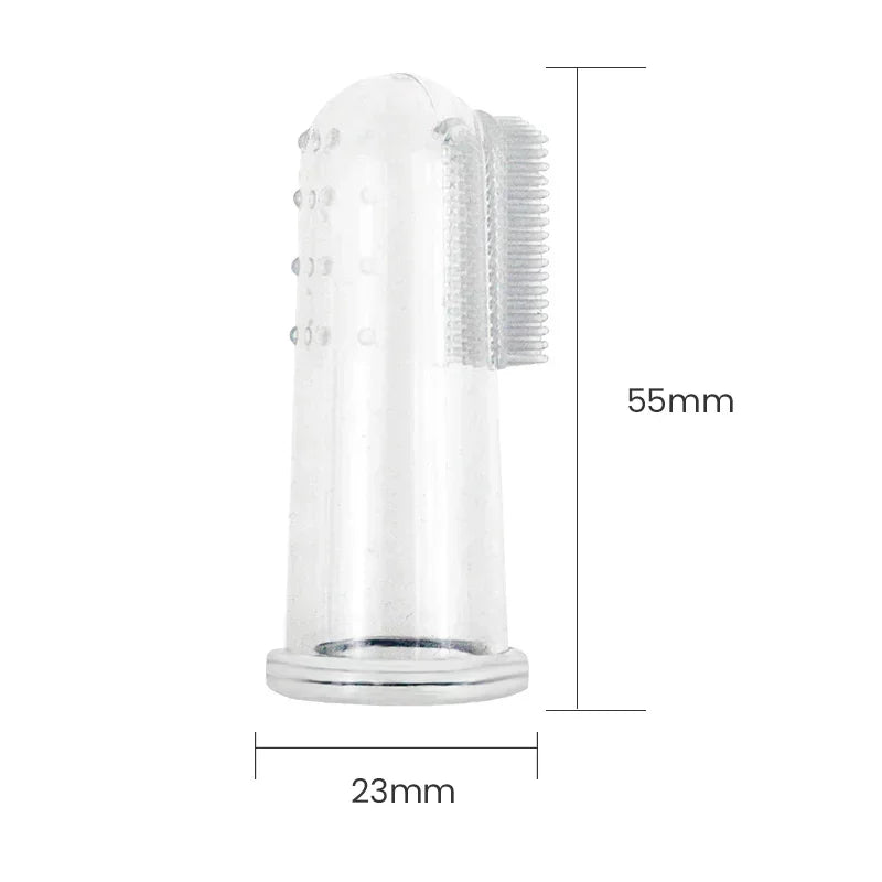 Super Soft Pet Finger Toothbrush, Dog Brush Bad Breath Tartar Teeth Care Tool Dog Cat Cleaning Silica Gel