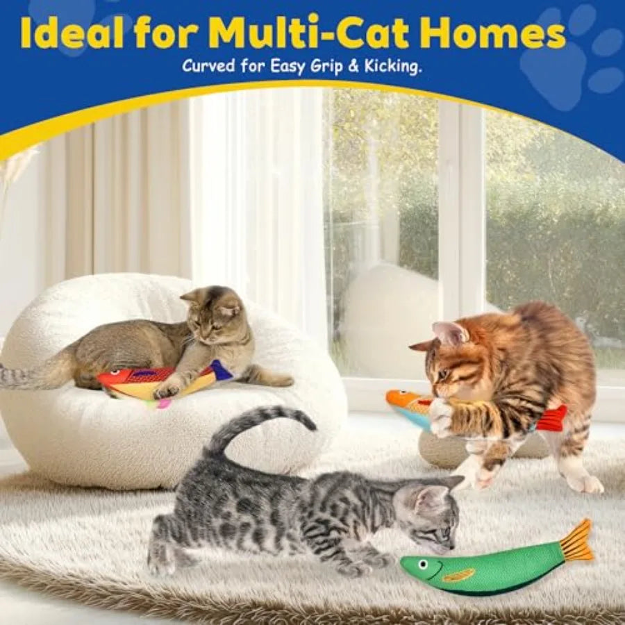 Cat Toys Catnip Toys for Cats Soft and Durable with Rattle Sound Interactive Kitten Toys for Indoor Cats Cat Chew Toy for All