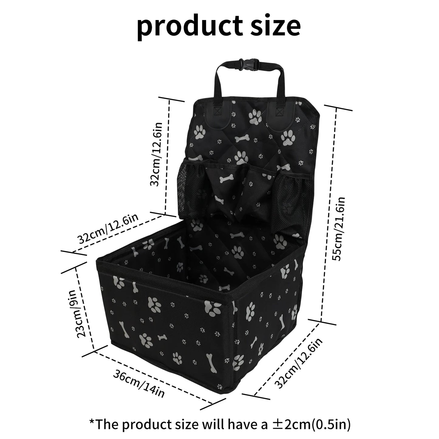 Dog Car Seat with Storage Pocket, Travel Dog Bag Cover Folding Hammock Pet Carriers and Travel Gear for Small Medium Dog Supplies