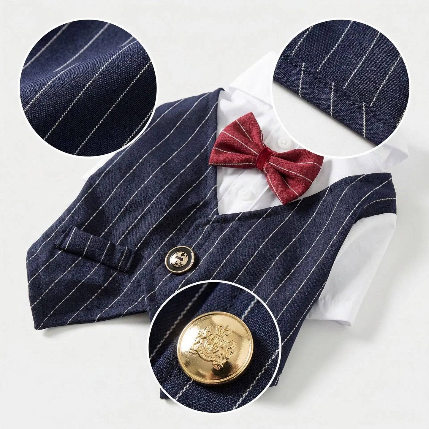 Pet Dog Teddy Small Dog Cat Spring and Summer Dog Clothes Thin Suit Shirt Suit Wedding