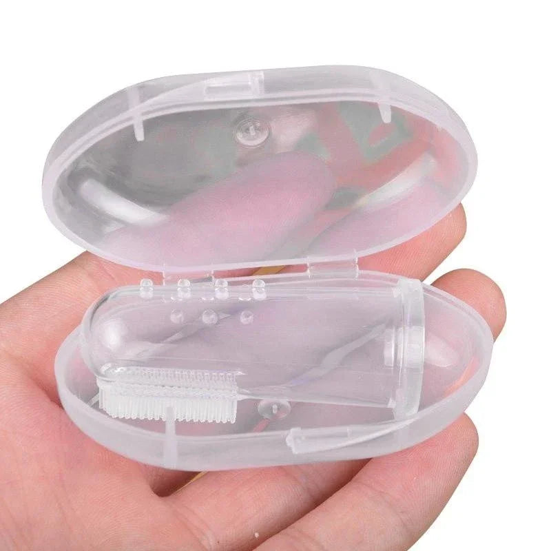 Super Soft Pet Finger Toothbrush, Dog Brush Bad Breath Tartar Teeth Care Tool Dog Cat Cleaning Silica Gel