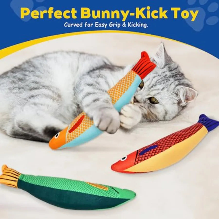 Cat Toys Catnip Toys for Cats Soft and Durable with Rattle Sound Interactive Kitten Toys for Indoor Cats Cat Chew Toy