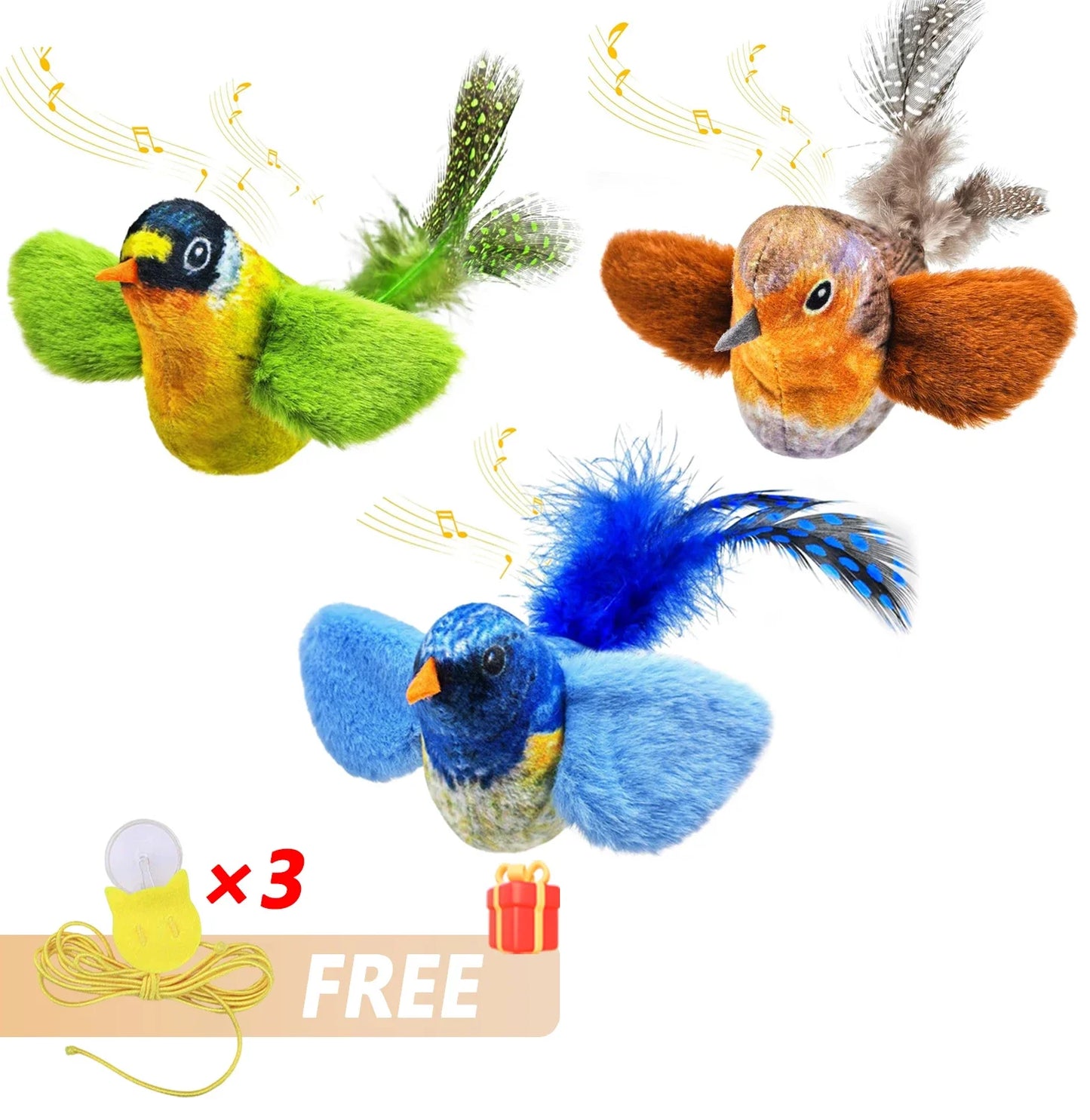 Cat Simulation Bird, Catnip Toys Realistic Bird Sounds