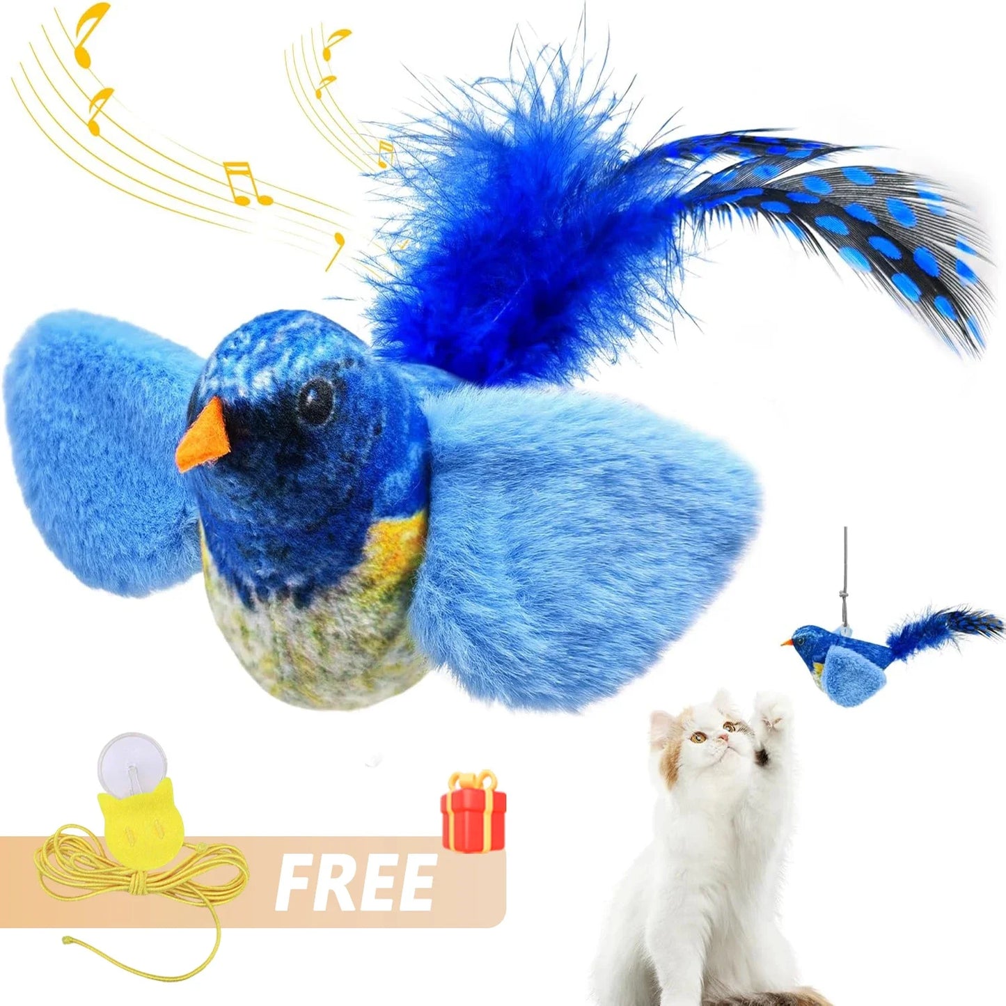 Cat Simulation Bird, Catnip Toys Realistic Bird Sounds
