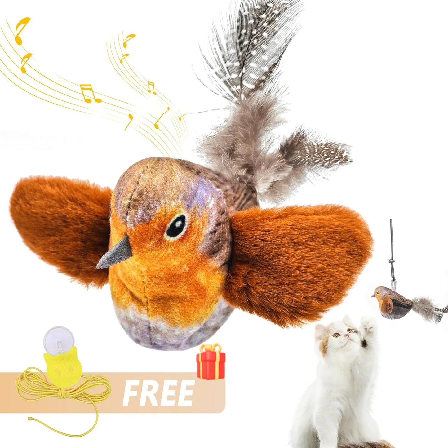 Cat Simulation Bird, Catnip Toys Realistic Bird Sounds