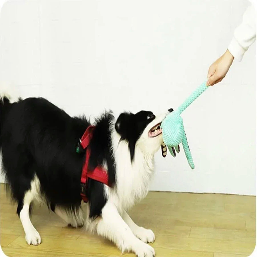 Pet plush octopus toy interactive sound for home